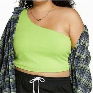 BP. Ribbed One Shoulder Crop Top